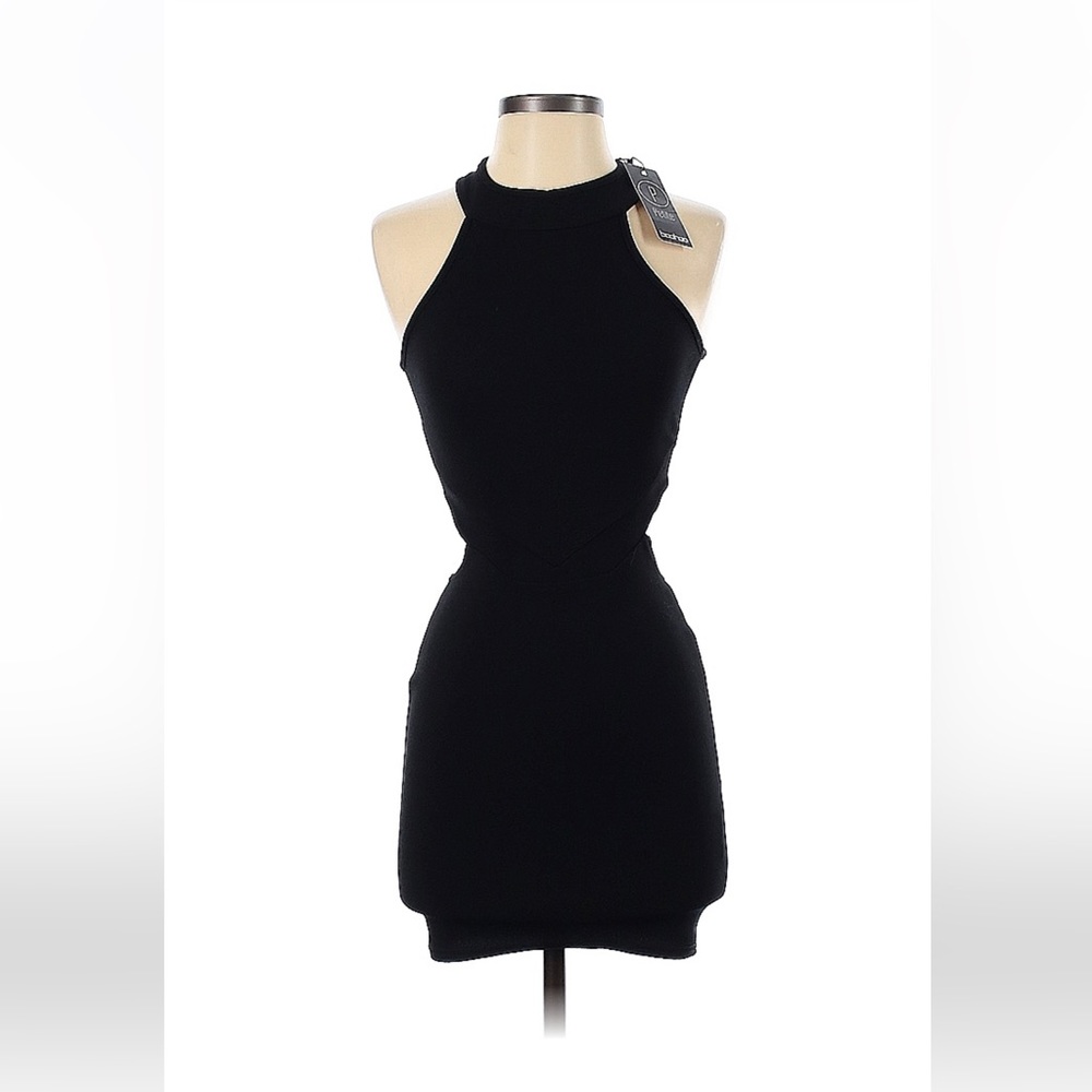Boohoo side cut out bodycon mini dress size 0 nwt